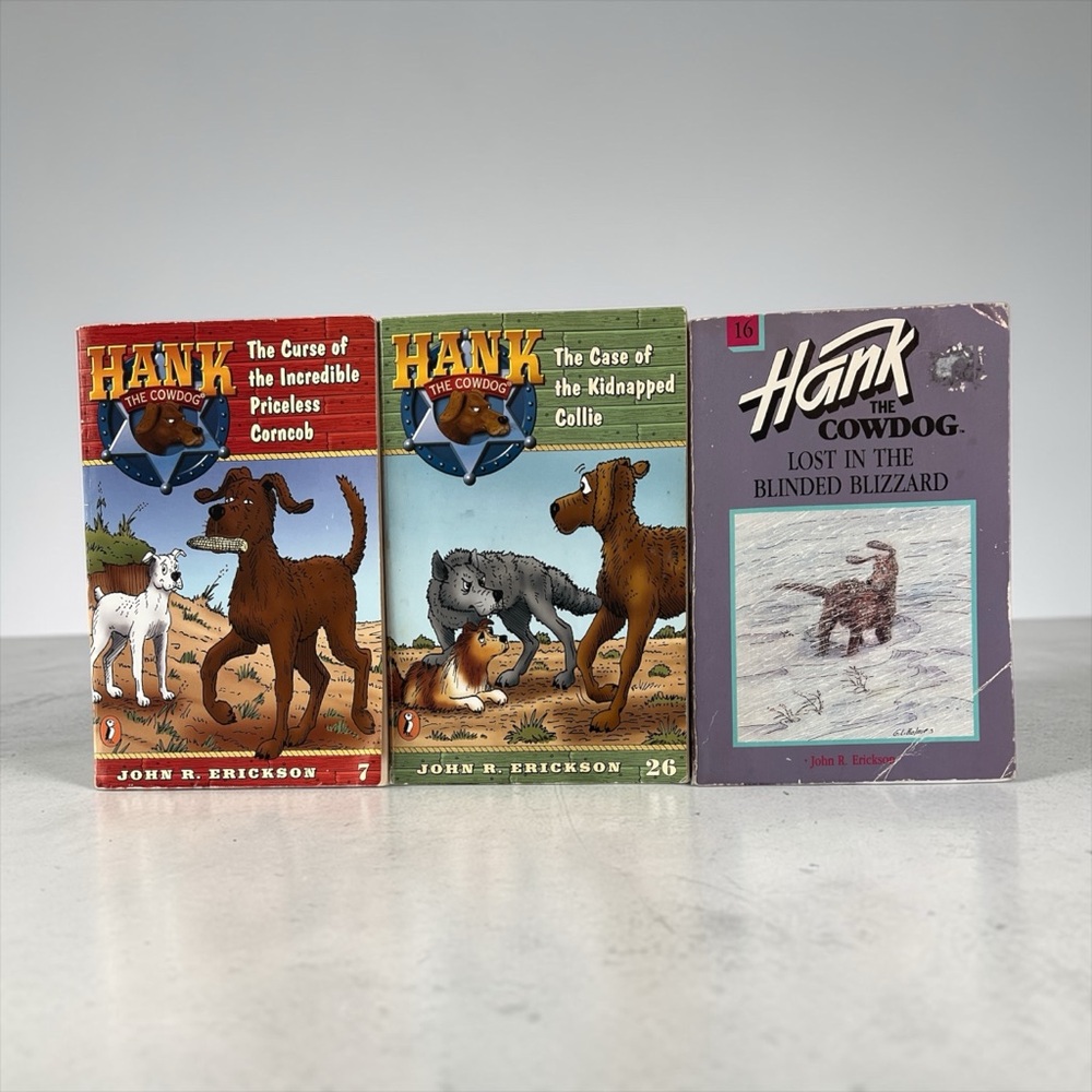 Hank the Cowdog Books Lot 3 John Erickson Kids Chapter Books Set